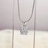 Louily Timeless Crushed Ice Radiant Cut Pendant Necklace In Sterling Silver - louilyjewelry