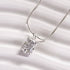 Louily Timeless Crushed Ice Radiant Cut Pendant Necklace In Sterling Silver - louilyjewelry