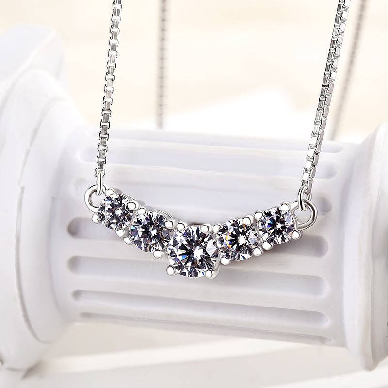 Louily Unique V-shaped Round Cut Necklace - louilyjewelry