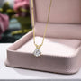 Louily Yellow Gold Round Cut Moissanite Stone Pendant Necklace - louilyjewelry