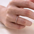 Rose Gold Thin Eternity Band Worn on Hand