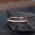 Rose Gold Thin Half Eternity Wedding Band