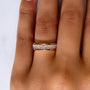 Louily Elegant Rose Gold Women's Wide Wedding Band In Sterling Silver - louilyjewelry