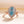 Load image into Gallery viewer, Louily Exquisite Rose Gold Halo Pear Cut Cyan Blue Engagement Ring In Sterling Silver
