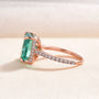 Louily Gorgeous Paraiba Tourmaline Radiant Cut Engagement Ring In Sterling Silver - louilyjewelry