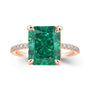 Louily Gorgeous Paraiba Tourmaline Radiant Cut Engagement Ring In Sterling Silver - louilyjewelry