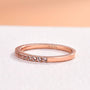 Louily Half Eternity Rose Gold Peachy Pink Stone Women's Wedding Band In Sterling Silver - louilyjewelry