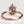 Louily Lovely Rose Gold Pear Cut Engagement Ring In Sterling Silver