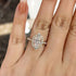 Louily Unique Design Halo Oval Cut Simulated Diamond Engagement Ring In Sterling Silver - louilyjewelry