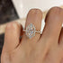 Louily Unique Design Halo Oval Cut Simulated Diamond Engagement Ring In Sterling Silver - louilyjewelry