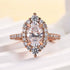 Louily Unique Design Halo Oval Cut Simulated Diamond Engagement Ring In Sterling Silver - louilyjewelry
