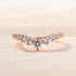 Louily Unique Curved Design Thin Stacking Wedding Ring In Sterling Silver - louilyjewelry