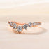 Louily Unique Curved Design Thin Stacking Wedding Ring In Sterling Silver - louilyjewelry