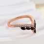 Louily Unique Rose Gold Marquise Cut Wedding Band - louilyjewelry