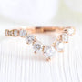 Louily Unique Rose Gold V-shaped Design Wedding Band - louilyjewelry