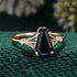 Louily Unique Sterling Silver Coffin Cut Engagement Ring For Women - louilyjewelry
