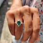 Louily Vintage Rose Gold Oval Cut Paraiba Tourmaline Engagement Ring In Sterling Silver - louilyjewelry