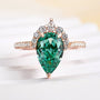 Louily Vintage Rose Gold Pear Cut Paraiba Tourmaline Engagement Ring - louilyjewelry