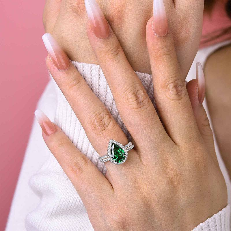 Halo Bridal Set Ernest Jones Pear Shaped Ring Pear Shaped Emerald
