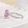 Louily 3.5 Carat Oval Cut Pink Stone Engagement Ring In Sterling Silver - louilyjewelry