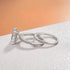 Side View of White Gold Radiant Cut Wedding Ring Set