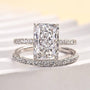 Louily 3.5 Carat Radiant Cut Wedding Ring Set In Sterling Silver - louilyjewelry