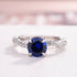 Louily Rose Gold Twist 1.25 Carat Blue Sapphire Round Cut Promise Ring For Her In Sterling Silver - louilyjewelry