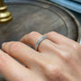 Louily Channel Set Curved Half Wedding Band In Sterling Silver - louilyjewelry
