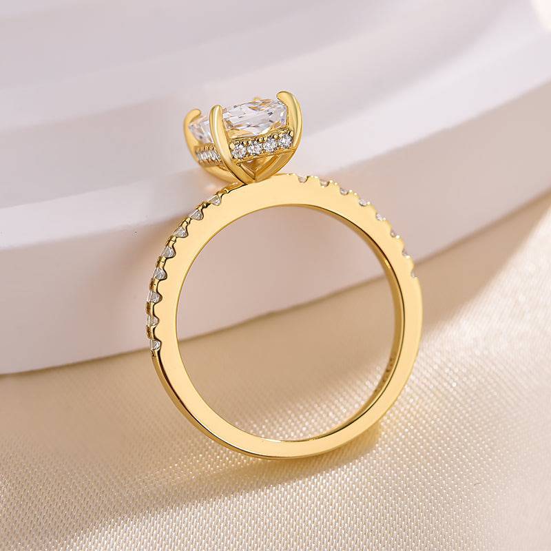 Louily Classic 2.0 CT Radiant Cut Engagement Ring In Sterling Silver - louilyjewelry