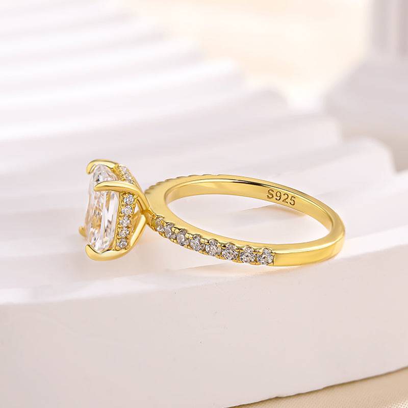 Louily Classic 2.0 CT Radiant Cut Engagement Ring In Sterling Silver - louilyjewelry