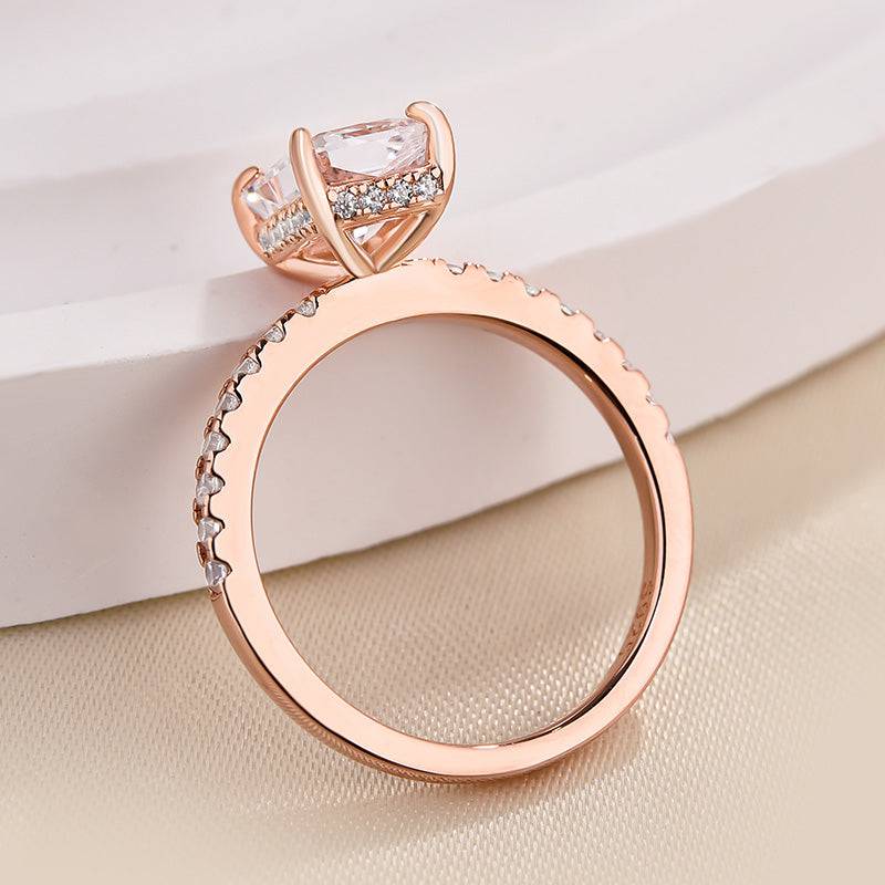 Louily Classic 2.0 CT Radiant Cut Engagement Ring In Sterling Silver - louilyjewelry