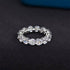 Louily Classic Eternity Round Cut Women's Wedding Band In Sterling Silver - louilyjewelry