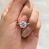 Louily Classic Round Cut Engagement Ring For Women In Sterling Silver - louilyjewelry
