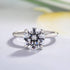 Louily Classic Round Cut Engagement Ring For Women In Sterling Silver - louilyjewelry