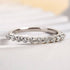 Louily Classic Round Cut Half Eternity Thin Women's Wedding Band - louilyjewelry