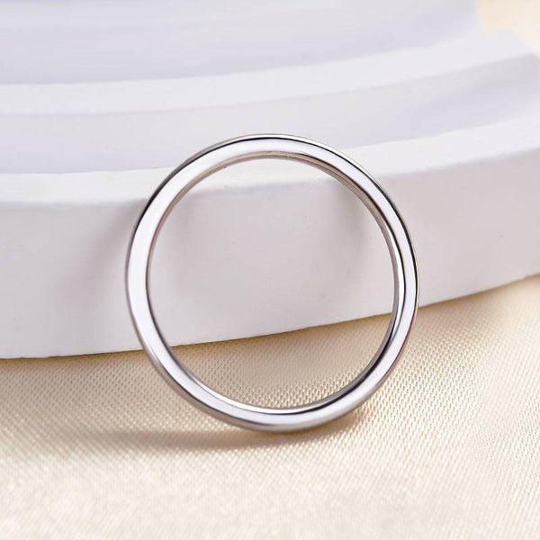 Louily Simple Wedding Band For Women In Sterling Silver