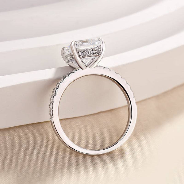 Louily Cushion Cut Engagement Ring In Sterling Silver