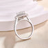 Louily Double Halo Pear Cut Engagement Ring In Sterling Silver - louilyjewelry