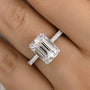Louily Elegant Emerald Cut Engagement Ring In Sterling Silver - louilyjewelry