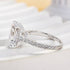 Louily Elegant Emerald Cut Engagement Ring In Sterling Silver - louilyjewelry