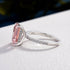 Louily Elegant Emerald Cut Morganite Pink Women's Engagement Ring In Sterling Silver - louilyjewelry