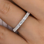 Louily Elegant Half Radiant Cut Women's Wedding Band - louilyjewelry