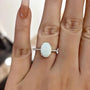 Louily Elegant Oval Cut Opal Stone Engagement Ring In Sterling Silver - louilyjewelry