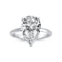 Louily Classic Pear Cut Engagement Ring In Sterling Silver - louilyjewelry
