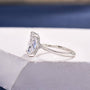 Louily Elegant Radiant Cut Engagement Ring In Sterling Silver - louilyjewelry