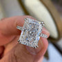 Louily Elegant 4.5Ct Radiant Cut Engagement Ring Promise Ring For Her - louilyjewelry