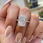 Louily Elegant 4.5Ct Radiant Cut Engagement Ring Promise Ring For Her - louilyjewelry