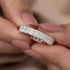 Louily Elegant Radiant Cut Women's Wedding Band In Sterling Silver - louilyjewelry