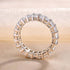 Louily Elegant Radiant Cut Women's Wedding Band In Sterling Silver - louilyjewelry