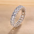 Louily Elegant Radiant Cut Women's Wedding Band In Sterling Silver - louilyjewelry